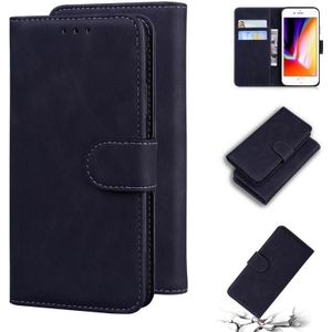 Huid Feel Pure Color Flip Leather Phone Case voor iPhone SE 2022 / SE 2020 / 8/7