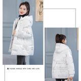 Glanzend los gevoerde jas (kleur: wit Maat: XL)