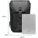 Ozuko 9334 Men Outdoor Multifunctional Waterproof Messenger Bag with External USB Charging Port(Black)