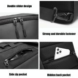 Ozuko 9334 Men Outdoor Multifunctional Waterproof Messenger Bag with External USB Charging Port(Black)