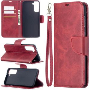 For Samsung Galaxy S30 Plus Lambskin Texture Pure Color Horizontal Flip PU Leather Case with Holder & Card Slots & Wallet & Lanyard(Red)