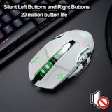 FREEDOM-WOLF X8 2400 DPI 6 Keys 2.4G Wireless Charging Silent Luminous Gaming Mechanical Mouse(Black )