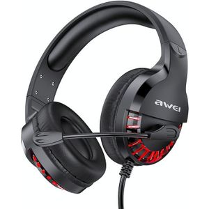 AWEI ES-770i Adjustable E-sports Gaming Headset with Mic(Black)