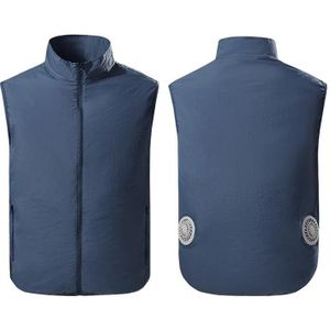 Refrigeration Heatstroke Prevention Outdoor Ice Cool Vest Overalls with Fan  Size:XL(Royal Blue)