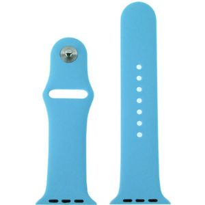 For Apple Watch Sport 42mm High-performance Rubber Sport Watchband with Pin-and-tuck Closure(Blue)