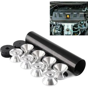8 PCS 1/2-28 inch Car Fuel Filter Cap Interior Accessories Automobiles Fuel Filters for Napa 4003 WIX 24003 (Black Silver)