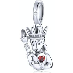 S925 Sterling Silver American Girl Pendant DIY Bracelet Necklace Accessories