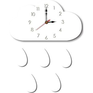 Clouds Pattern Creative Living Room Decorative Wall Clock (White)