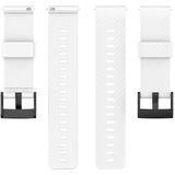 For Suunto 7 24mm Solid Color Silicone Replacement Strap Watchband(White)