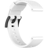 For Suunto 7 24mm Solid Color Silicone Replacement Strap Watchband(White)