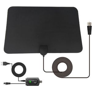 AN-1003 5dBi/25dBi Indoor HDTV Antenna  VHF170-230/UHF470-862MHz(Black)