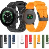 Voor Suunto Spartan Sport Pols HR Baro 24mm voetbalpatroon Siliconen Solid Color Watch Band