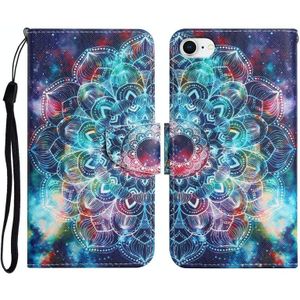 Geschilderd Patroon Horizontale Flip Lederen Case met Houder & Card Slot & Portemonnee voor iPhone SE 2020 / 8/7 (Sterry Mandala)