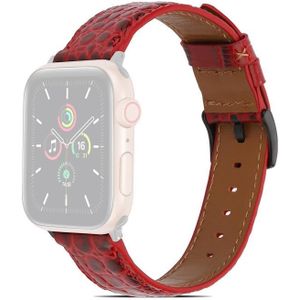 Krokodil textuur lederen horlogeband voor Apple Watch Series 7 45 mm / 6 & SE & 5 & 4 44mm / 3 & 2 & 1 42mm