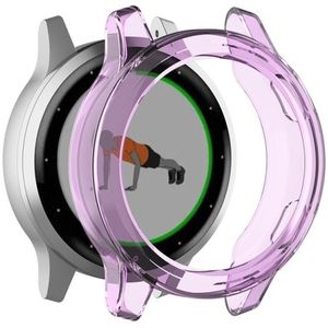 For Garmin Vivoactive 4S TPU Protective Shell(Transparent Purple)