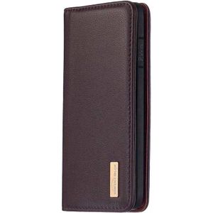 For iPhone 8 / 7 2 in 1 Detachable Magnetic Horizontal Flip Genuine Leather Case with Holder & Card Slots & Wallet(Dark Brown)