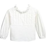 Girls Solid Color Round Neck Long Sleeve Bottoming Shirt (Color:White Size:80)