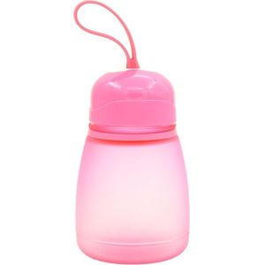 308ml Plastic Screw Top Child Cute Water Bottle(Pink)