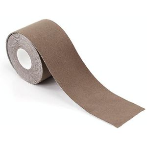 2 PCS Chest Stickers Sports Tape Muscle Stickers Elastic Fabric Nipple Stickers  Specification: 7.5cm x 5m(Brown Skin Color)