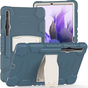 Voor Samsung Galaxy Tab S7 + / S7 FE 12.4 inch 3-laags beveiligingsscherm Frame + PC + Siliconen Schokbestendig Combinatiecase met Houder (Cornflower Blue)