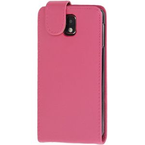 Vertical Flip Leather Case with Credit Card Slot for Galaxy Note III / N9000(Magenta)