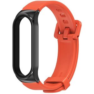 For Xiaomi Mi Band 6 / 5 Mijobs CS Silicone Waterproof Watch Band(Orange+Black)