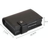 Dual Card Aluminum Alloy Card Box RFID Anti-Theft Wallet(Mad Horse Matte Apricot)