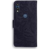 For Motorola Moto E (2020) / Moto E7 Tiger Embossing Pattern Horizontal Flip Leather Case with Holder & Card Slots & Wallet(Black)