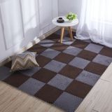 2 PCS Living Room Bedroom Children Kids Soft Carpet Magic Patchwork Jigsaw Splice Heads Climbing Baby Mat 30x30cm(Camel)
