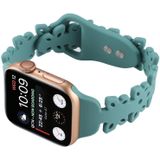 Vlinder holle siliconen horlogeband voor Apple Watch Series 8 & 7 41 mm / SE 2 & 6 & SE & 5 & 4 40 mm / 3 & 2 & 1 38 mm