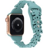 Vlinder holle siliconen horlogeband voor Apple Watch Series 8 & 7 41 mm / SE 2 & 6 & SE & 5 & 4 40 mm / 3 & 2 & 1 38 mm
