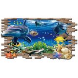 3D Underwater World Creative Fashion Wall Stickers  Size: 60cm x 90cm