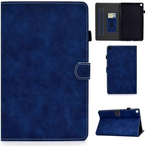 For Samsung Galaxy Tab A7 Lite T220 Cowhide Texture Horizontal Flip Leather Case with Holder & Card Slots & Pen Slot(Blue)