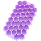 2 PCS 37 Grids Ice Cubes Honeycomb Ice Cream Maker Form DIY Mould Popsicle Molds Yogurt Ice Box Fridge Treats Freezer(Purple)