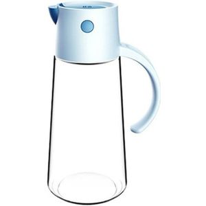 Kitchen Automatic Opening And Closing Oil Can Leak-Proof Seasoning Bottle With Lid  Capacity: 650ml (Blue)