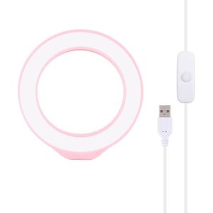 PULUZ 4.7 inch 12cm USB White Light LED Ring Vlogging Photography Video Lights(Pink)