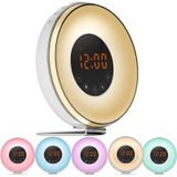 Simulated Sunrise And Sunset Sleep Light Alarm Clock with FM Radio(EU Plug)