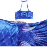 3 PCS / Sets Children Swimming Mermaid Tails Bikini Cosplay Mermaid Swimwear  Size: 150