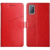 Voor OPPO A92 / A52 Y Stitching Horizontal Flip Leather Phone Case