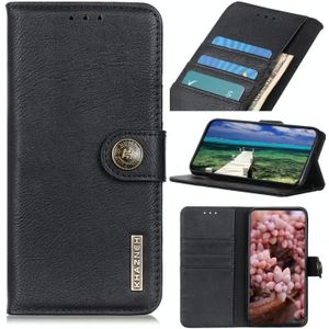 Voor Samsung Galaxy S23 + 5G KHAZNEH Koeienhuid Textuur Horizontale Flip Lederen Telefoon Case (Zwart)