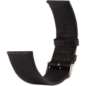 Kakapi for Apple Watch 42mm Buffalo Hide Classic Buckle Genuine Leather Watchband  Only Used in Conjunction with Connectors (S-AW-3293)(Black)