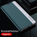 For Samsung Galaxy S20 Plus Side Electroplated Magnetic Ultra-Thin Horizontal Flip Leather Case with Holder(Silver)