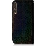 For Huawei P20 Pro Solid Color Colorful Magnetic Buckle Horizontal Flip PU Leather Case with Holder & Card Slots & Wallet & Lanyard(Black)