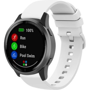 Voor Samsung Galaxy Watch Active 2 44 mm 20 mm effen kleur zachte siliconen horlogeband