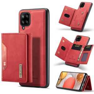 For Samsung Galaxy A42 5G DG.MING M2 Series 3-Fold Multi Card Bag + Magnetic Back Cover Shockproof Case with Wallet & Holder Function(Red)