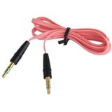 Noodle stijl 3.5mm Jack-kabel van de oortelefoon voor iPhone 5 / iPhone 4 & 4S / 3 g / 3G / iPad 4 / iPad mini / mini 2 Retina / New iPad / iPad 2 / iTouch / MP3  lengte: 1m(Pink)