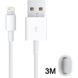 USB Sync Data & laad Kabel voor iPhone 6 / 6S & 6 Plus / 6S Plus  iPhone 5 & 5S & 5C  Compatibel met iOS 8.0  Kabel Lengte: 3 meter wit