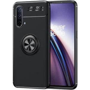 For OnePlus Nord CE 5G Metal Ring Holder 360 Degree Rotating TPU Case(Black)