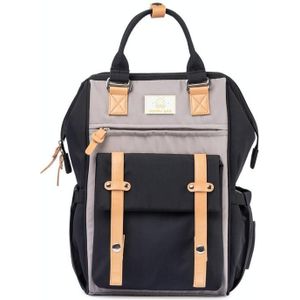 Portable Double-Shoulder Large-Capacity Mother And Baby Bag Diaper Bag  Size: One Size(Black Gray)