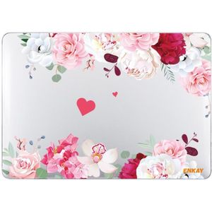 Enkay Flower Series Patroon Laotop Beschermend Crystal Case voor MacBook Pro 14.2 Inch A2442  (Peony)